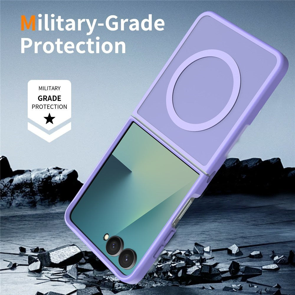 Samsung Galaxy Z Flip8 Matt Flexibelt Plast Skal - MagSafe Kompatibel - Lila