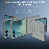 Samsung Galaxy Z Flip8 Matt Flexibelt Plast Skal - MagSafe Kompatibel - Grå