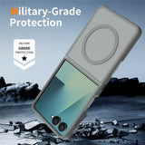 Samsung Galaxy Z Flip8 Matt Flexibelt Plast Skal - MagSafe Kompatibel - Grå