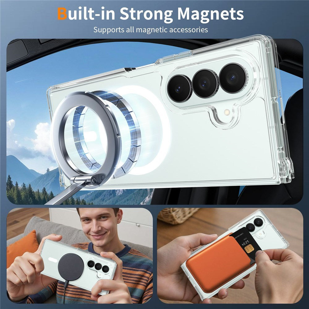 Samsung Galaxy Z Fold8 Hybrid Plast Skal - MagSafe Kompatibel - Genomskinlig