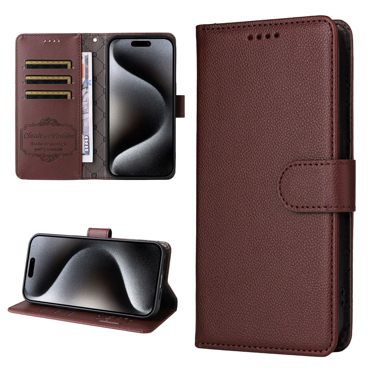 Motorola Moto G47 / G37 EIDERWOOD Flipfodral (RFID-blockerande) - Brun