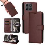Motorola Moto G47 / G37 EIDERWOOD Flipfodral (RFID-blockerande) - Brun