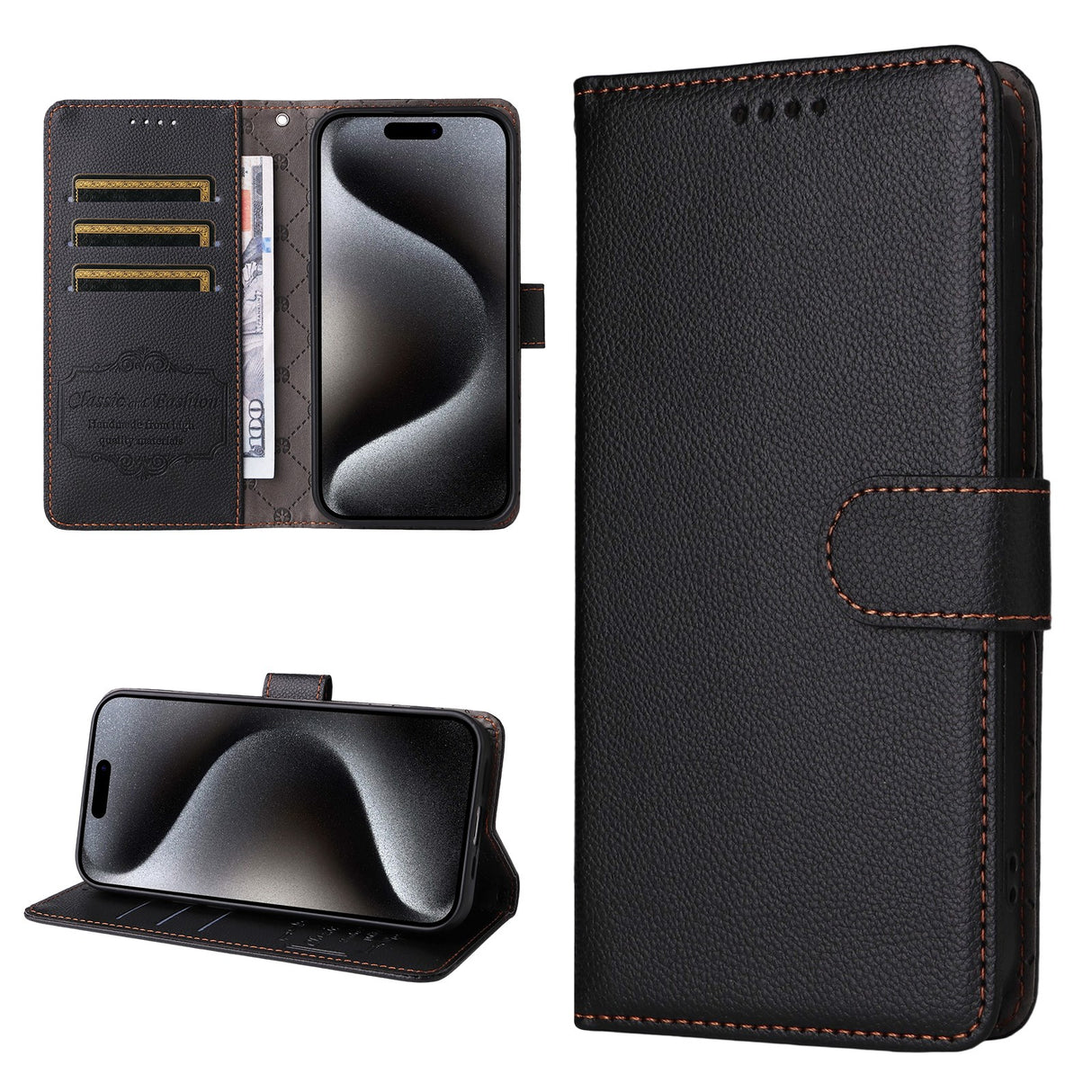 Motorola Moto G47 / G37 EIDERWOOD Flipfodral (RFID-blockerande) - Svart