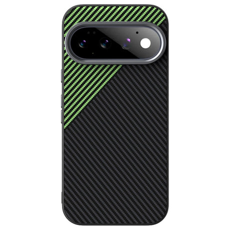 Google Pixel 11 ABEEL Hybrid Skal med Kolfiberstruktur - Svart / Grön