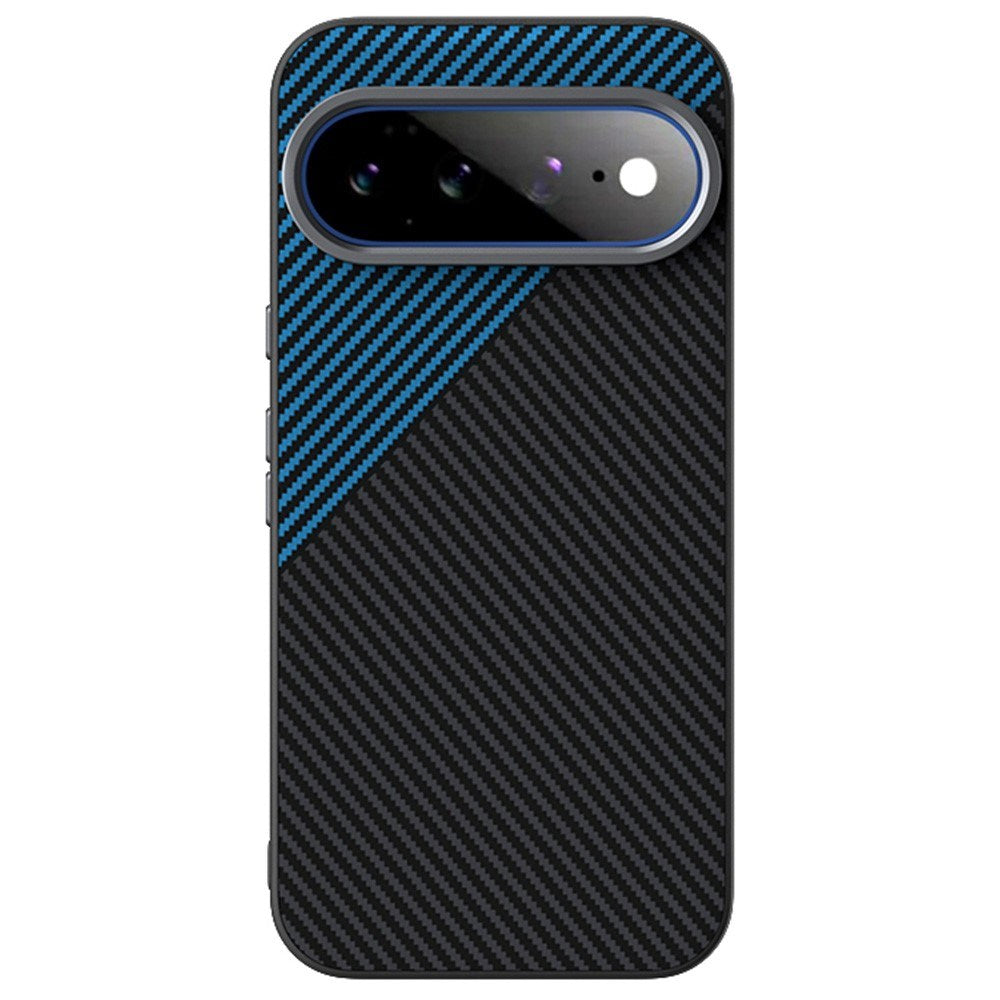 Google Pixel 11 Pro XL ABEEL Hybrid Skal med Kolfiberstruktur - Svart / Blå