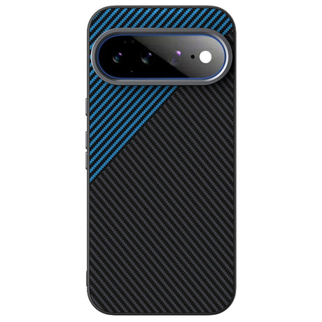 Google Pixel 11 Pro XL ABEEL Hybrid Skal med Kolfiberstruktur - Svart / Blå