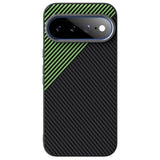 Google Pixel 11 Pro XL ABEEL Hybrid Skal med Kolfiberstruktur - Svart / Grön