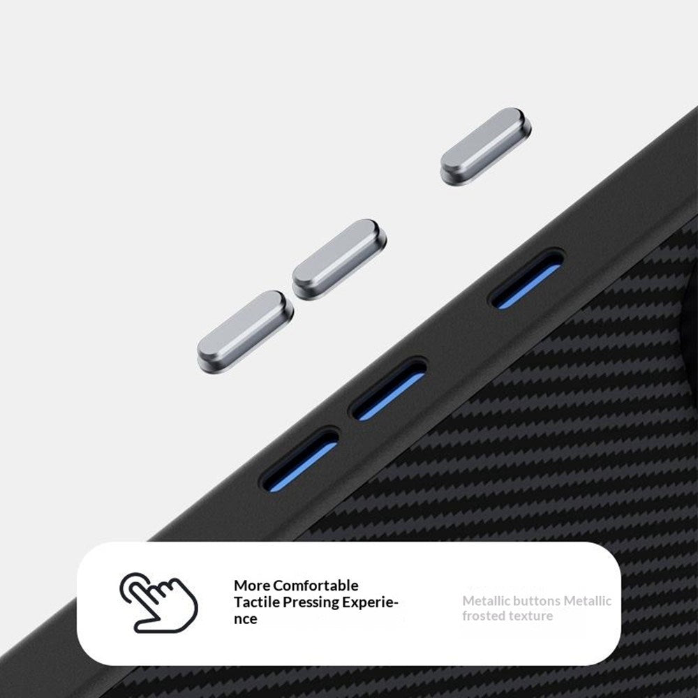 Google Pixel 11 Pro XL ABEEL Hybrid Skal med Kolfiberstruktur - Svart / Lila