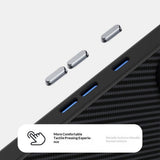 Google Pixel 11 Pro XL ABEEL Hybrid Skal med Kolfiberstruktur - Svart / Lila