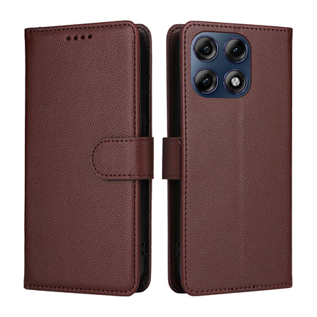 Motorola Edge 70 Pro EIDERWOOD Konstläder Fodral m. Rem - Brun