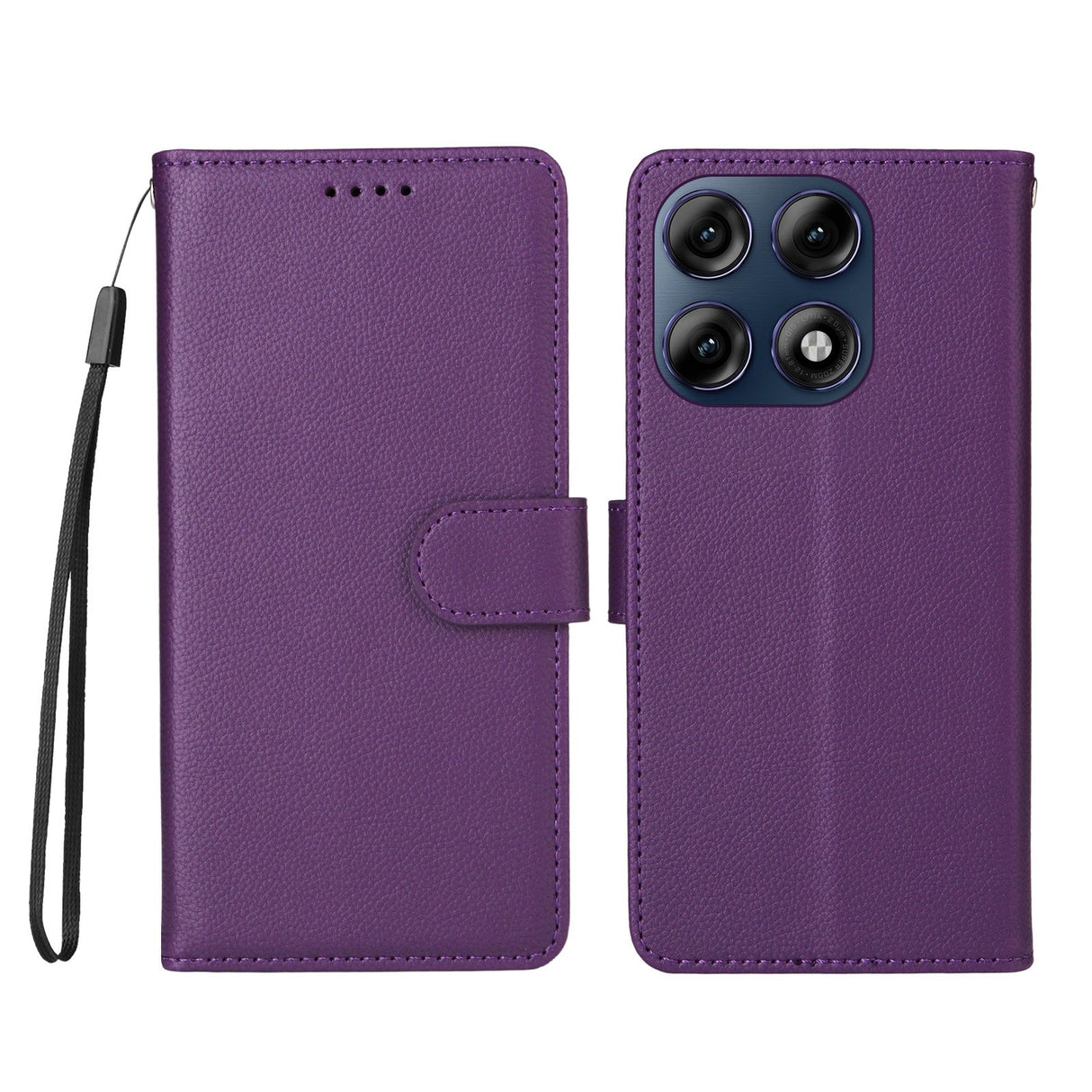 Motorola Edge 70 Pro EIDERWOOD Konstläder Fodral m. Rem - Lila
