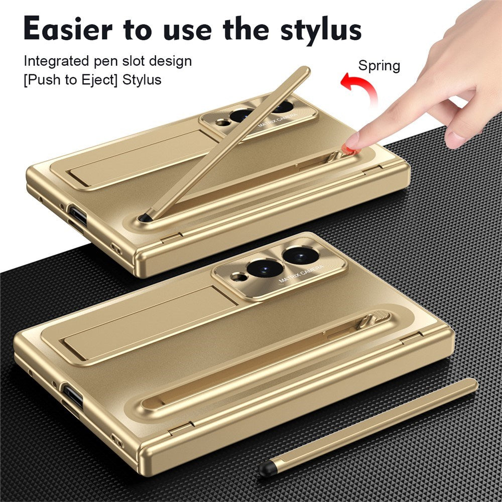 Samsung Galaxy Z Fold8 EIDERWOOD Skal med Styluspenna & Stöd - Guld