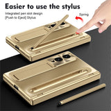 Samsung Galaxy Z Fold8 EIDERWOOD Skal med Styluspenna & Stöd - Guld