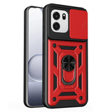 OnePlus Nord CE6 EIDERWOOD Hybrid Hantverkar Skal m. Kickstand & Cam Slider - Röd