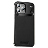 iPhone 17 Pro EIDERWOOD Snyggt Metallskal med Konstläder - Svart