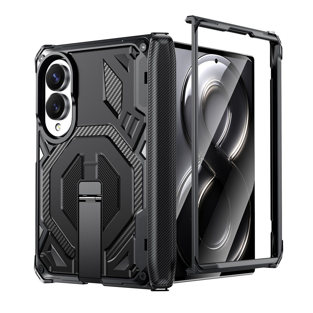 Samsung Galaxy Z Fold8 EIDERWOOD Handverkar Skal med Inbyggt Kickstand - MagSafe Kompatibel - Svart