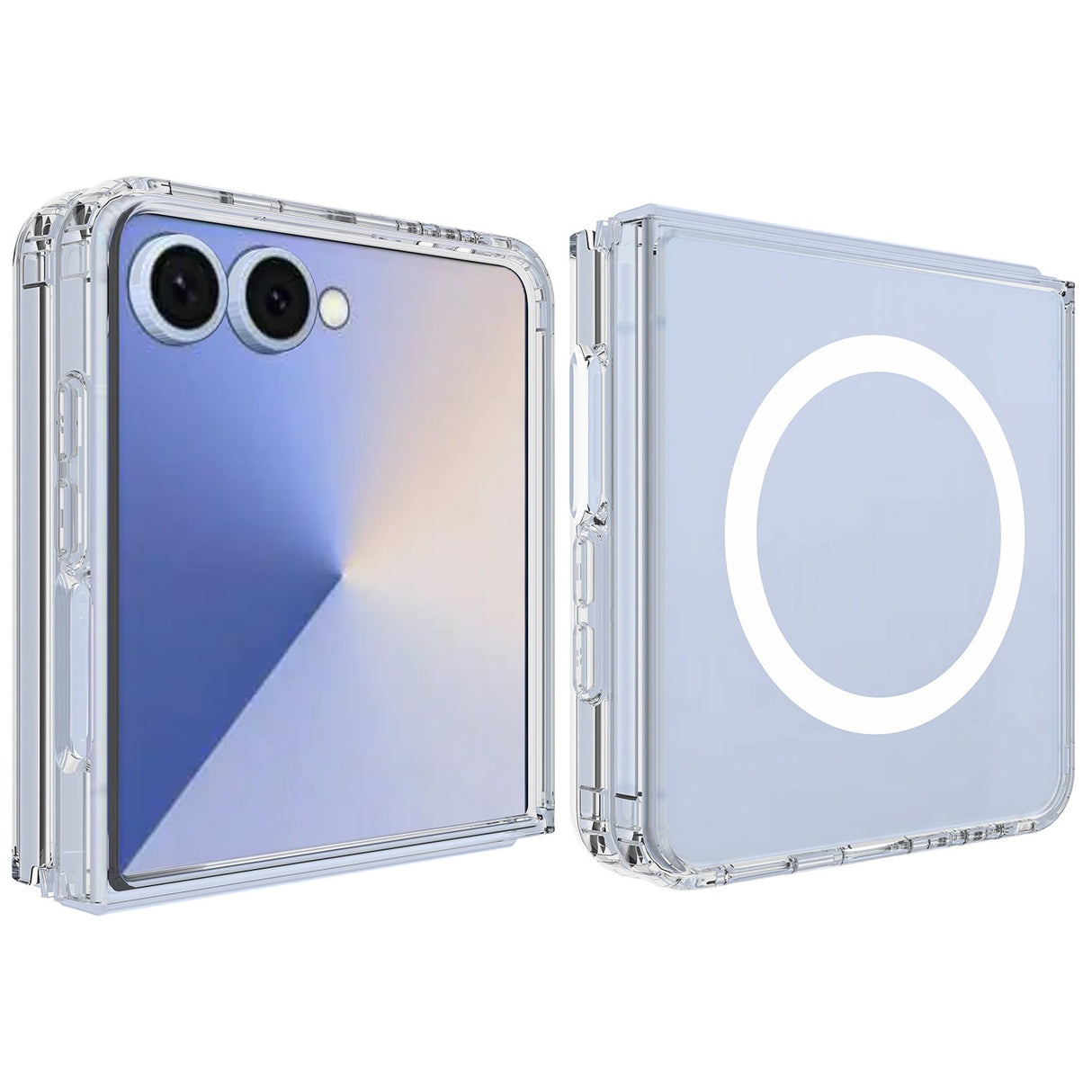 Samsung Galaxy Z Flip8 EIDERWOOD Hybrid Plast Skal - MagSafe Kompatibel - Genomskinlig