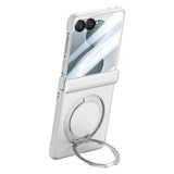 Samsung Galaxy Z Flip8 EIDERWOOD Skal - Inbyggt Skärmskydd & Stativfunktion - Silver