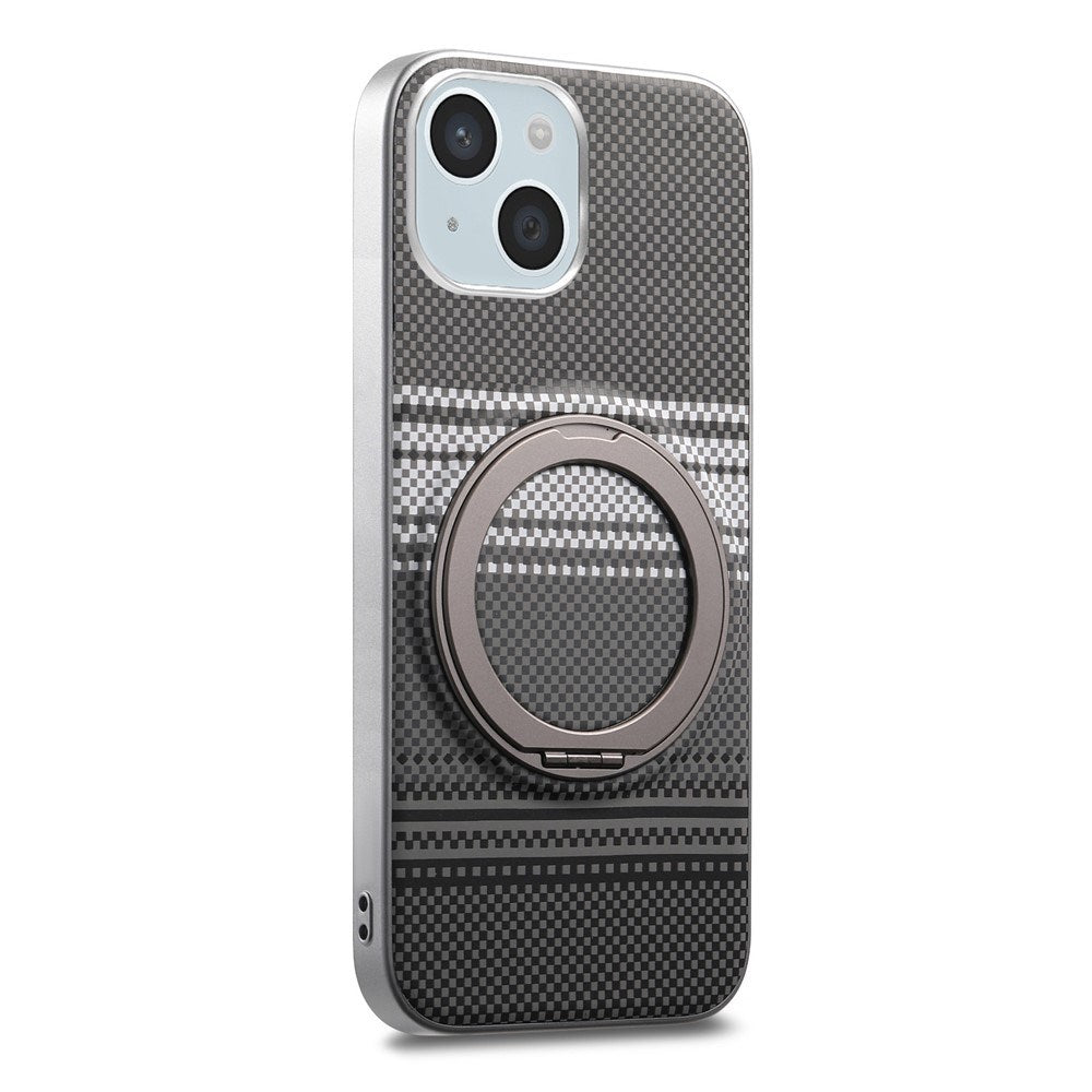 iPhone 14 / 13 EIDERWOOD Hybrid Plast Gradient Skal m. Roterande Kickstand - MagSafe Kompatibel - Svart