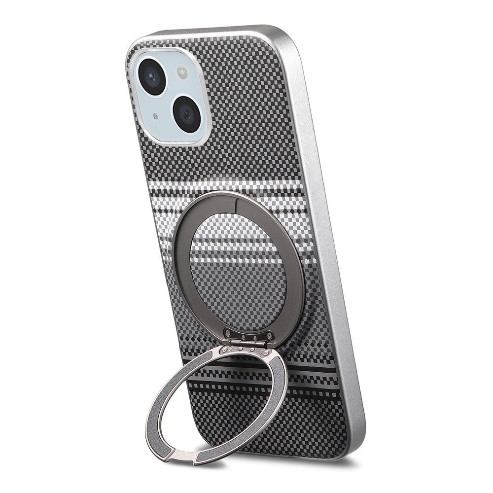 iPhone 14 / 13 EIDERWOOD Hybrid Plast Gradient Skal m. Roterande Kickstand - MagSafe Kompatibel - Svart