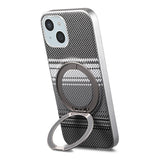 iPhone 14 / 13 EIDERWOOD Hybrid Plast Gradient Skal m. Roterande Kickstand - MagSafe Kompatibel - Svart
