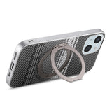 iPhone 14 / 13 EIDERWOOD Hybrid Plast Gradient Skal m. Roterande Kickstand - MagSafe Kompatibel - Svart