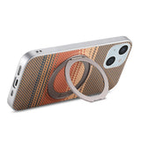 iPhone 14 / 13 EIDERWOOD Hybrid Plast Gradient Skal m. Roterande Kickstand - MagSafe Kompatibel - Brun