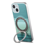 iPhone 14 / 13 EIDERWOOD Hybrid Plast Gradient Skal m. Roterande Kickstand - MagSafe Kompatibel - Grön
