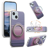iPhone 14 / 13 EIDERWOOD Hybrid Plast Gradient Skal m. Roterande Kickstand - MagSafe Kompatibel - Lila