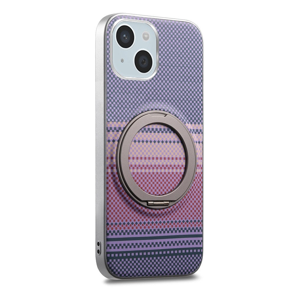 iPhone 14 / 13 EIDERWOOD Hybrid Plast Gradient Skal m. Roterande Kickstand - MagSafe Kompatibel - Lila