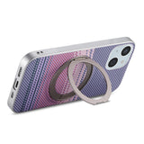 iPhone 14 / 13 EIDERWOOD Hybrid Plast Gradient Skal m. Roterande Kickstand - MagSafe Kompatibel - Lila