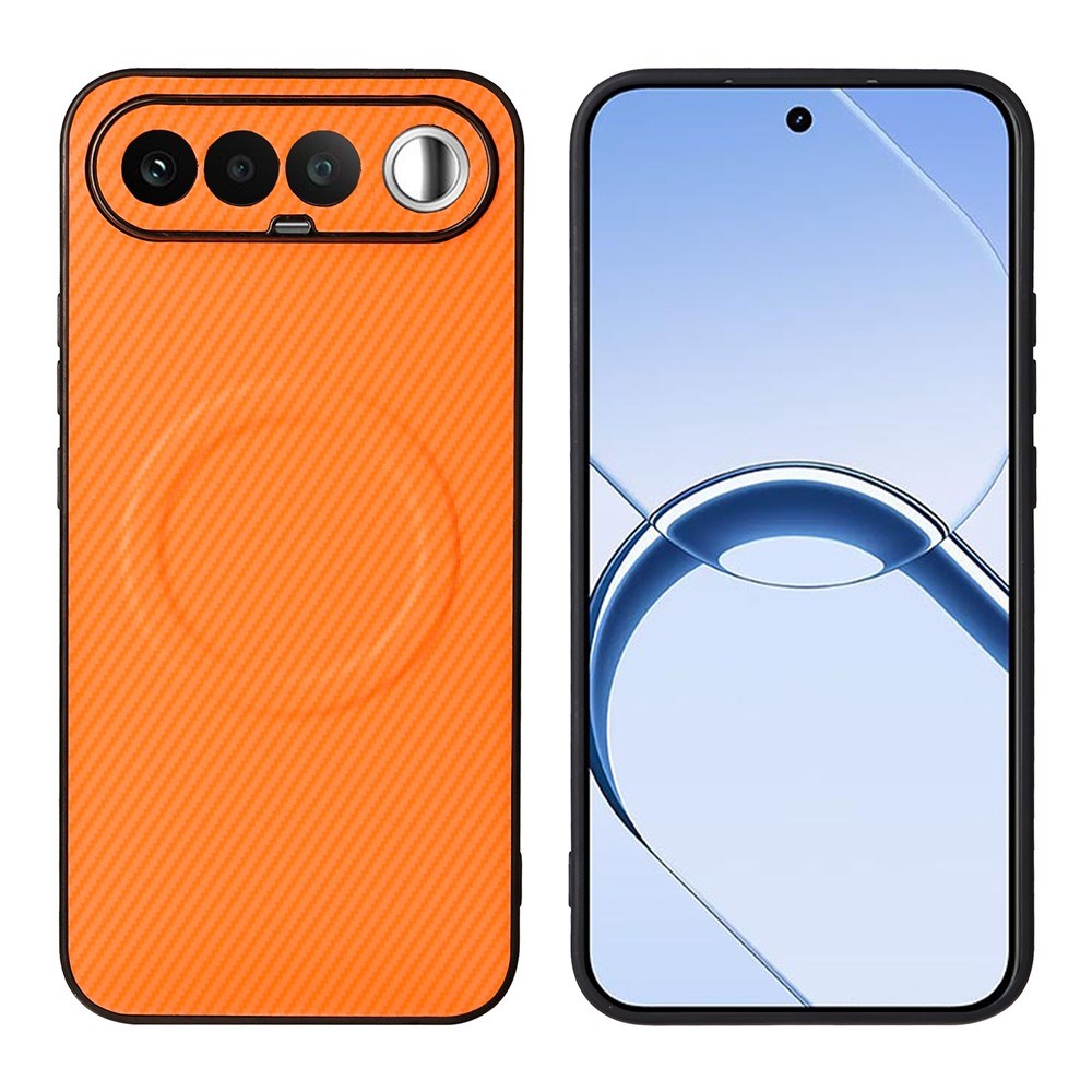 Realme 16 EIDERWOOD Hybrid Carbon Skal - MagSafe Kompatibel - Orange