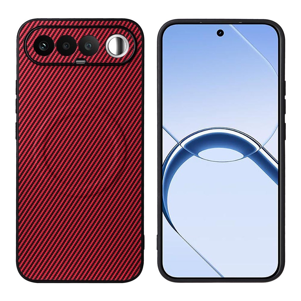 Realme 16 EIDERWOOD Hybrid Carbon Skal - MagSafe Kompatibel - Röd