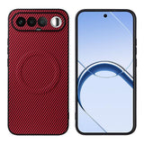 Realme 16 EIDERWOOD Hybrid Carbon Skal - MagSafe Kompatibel - Röd