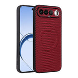 Realme 16 EIDERWOOD Hybrid Carbon Skal - MagSafe Kompatibel - Röd