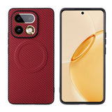 Realme 16 Pro EIDERWOOD Hybrid Carbon Skal - MagSafe Kompatibel - Röd