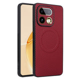 Realme 16 Pro EIDERWOOD Hybrid Carbon Skal - MagSafe Kompatibel - Röd