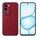 Realme C100 EIDERWOOD Hybrid Carbon Skal - MagSafe Kompatibel - Röd