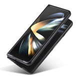 Samsung Galaxy Z Fold8 Ultra LC.IMEEKE Konstläder Skal med Kolfiber - Svart