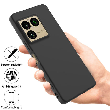 Sony Xperia 1 VIII EIDERWOOD Fodrat Silikon Skal m. Rem - Svart