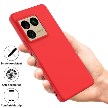 Sony Xperia 1 VIII EIDERWOOD Fodrat Silikon Skal m. Rem - Röd
