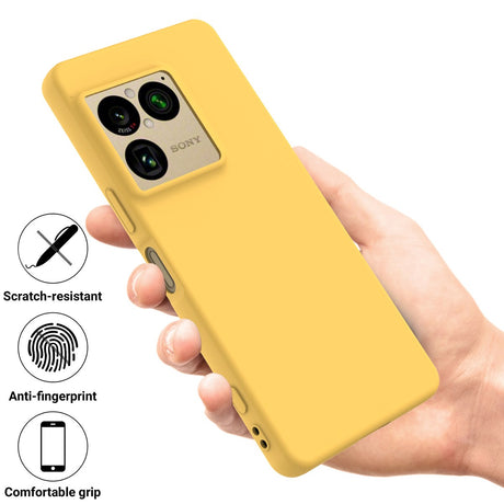 Sony Xperia 1 VIII EIDERWOOD Fodrat Silikon Skal m. Rem - Gul