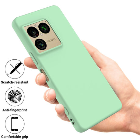 Sony Xperia 1 VIII EIDERWOOD Fodrat Silikon Skal m. Rem - Grön