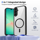Samsung Galaxy A27 EIDERWOOD Hybrid Plast Skal - MagSafe Kompatibel - Genomskinlig / Svart