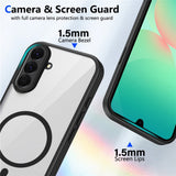 Samsung Galaxy A27 EIDERWOOD Hybrid Plast Skal - MagSafe Kompatibel - Genomskinlig / Svart