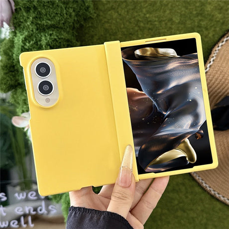 Samsung Galaxy Z Fold8 EIDERWOOD Hårt Plast Skal med Gångjärn - Gul