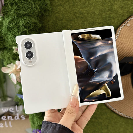 Samsung Galaxy Z Fold8 EIDERWOOD Hårt Plast Skal med Gångjärn - Vit