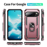 Google Pixel 11 Pro XL EIDERWOOD Hantverkare Skal med 360 Graders Roterbart Stativ - Rose Gold