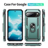 Google Pixel 11 Pro XL EIDERWOOD Hantverkare Skal med 360 Graders Roterbart Stativ - Turkos