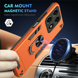 Motorola Edge 70 Pro EIDERWOOD Magnetisk Hybrid Hantverkar Skal m. Kickstand - Orange